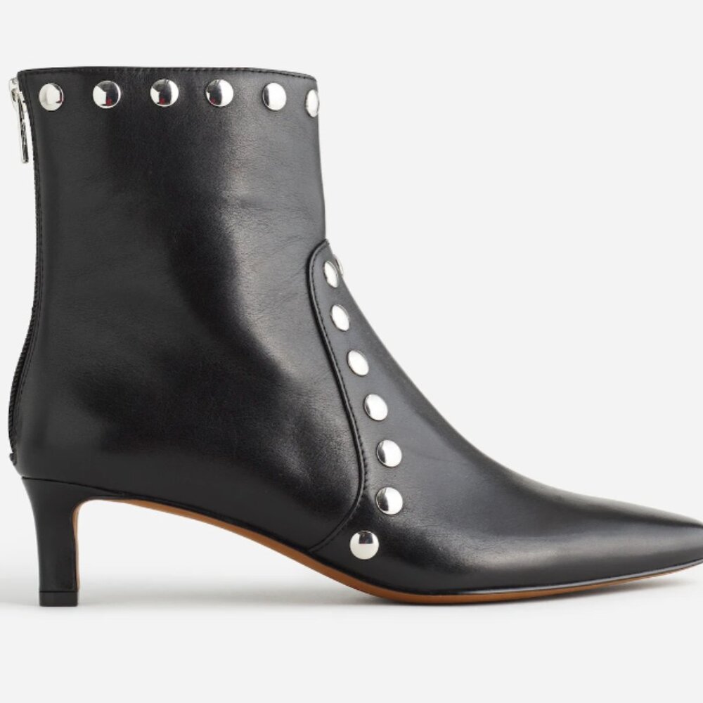 Madewell Black Ankle Boots with Silver Studs
